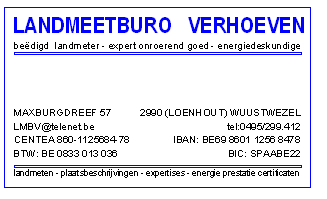 landmeters Zoersel Landmeetburo Verhoeven